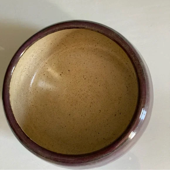 Studio Pottery Purple Drip Glaze Bowl - Picture 5 of 7